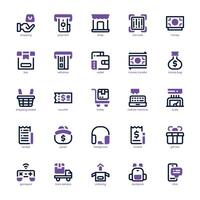 Shopping and Payment icon pack for your website, mobile, presentation, and logo design. Shopping and Payment icon dual tone design. Vector graphics illustration and editable stroke.