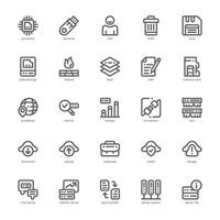 Data Storage icon pack for your website, mobile, presentation, and logo design. Data Storage icon outline design. Vector graphics illustration and editable stroke.