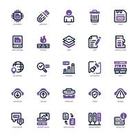 Data Storage icon pack for your website, mobile, presentation, and logo design. Data Storage icon dual tone design. Vector graphics illustration and editable stroke.