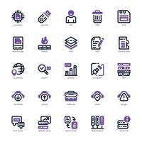 Data Storage icon pack for your website, mobile, presentation, and logo design. Data Storage icon dual tone design. Vector graphics illustration and editable stroke.