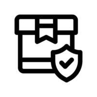protection delivery icon. vector line icon for your website, mobile, presentation, and logo design.