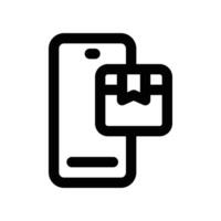 mobile tracking icon. vector line icon for your website, mobile, presentation, and logo design.