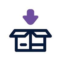 packing box icon. vector dual tone icon for your website, mobile, presentation, and logo design.