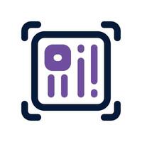 qr code icon. vector dual tone icon for your website, mobile, presentation, and logo design.
