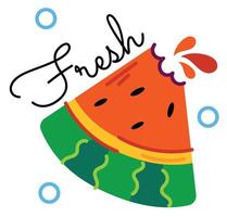 Trendy Fresh Watermelon vector