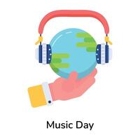 Trendy Music Day vector