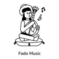 Trendy Fado Music vector