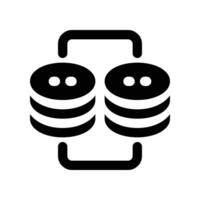 hosting connection icon. vector glyph icon for your website, mobile, presentation, and logo design.