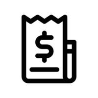 invoice icon. vector line icon for your website, mobile, presentation, and logo design.