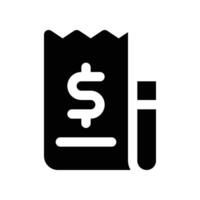 invoice icon. vector glyph icon for your website, mobile, presentation, and logo design.