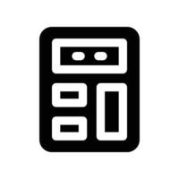 calculator icon. vector glyph icon for your website, mobile, presentation, and logo design.