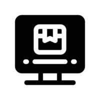 monitoring delivery icon. vector glyph icon for your website, mobile, presentation, and logo design.