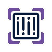 barcode icon. vector dual tone icon for your website, mobile, presentation, and logo design.
