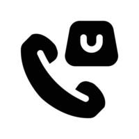 order call icon. vector glyph icon for your website, mobile, presentation, and logo design.