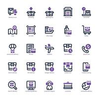 Delivery and Shipping icon pack for your website, mobile, presentation, and logo design. Delivery and Shipping icon dual tone design. Vector graphics illustration and editable stroke.