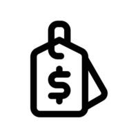 price tag icon. vector line icon for your website, mobile, presentation, and logo design.