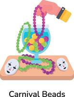 Trendy Carnival Beads vector