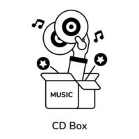 Trendy CD Box vector