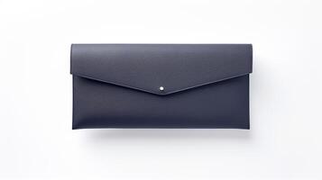 AI generated Navy Blue Clutch Bag isolated on white background with copy space for advertisement. AI Generated photo