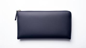 AI generated Navy Blue Clutch Bag isolated on white background with copy space for advertisement. AI Generated photo