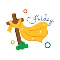 Trendy Good Friday vector