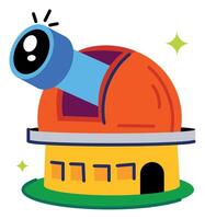 Trendy Observatory Concepts vector