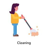 Trendy Cleaning Concepts vector