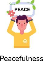 Trendy Peacefulness Concepts vector