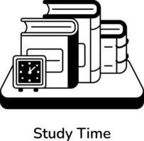 Trendy Study Time vector