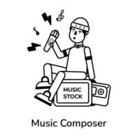 Trendy Music Composer vector