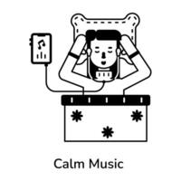 Trendy Calm Music vector