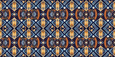 A seamless pattern, geometric tribal patterns, geometric batik, Ikat seamless, aztec style , ethnic boho seamless pattern, luxury decorative textile pattern., fabric, curtain, carpet, Batik Embroidery vector