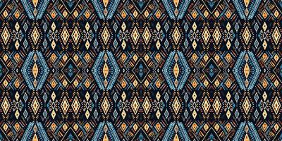 A seamless pattern, geometric tribal patterns, geometric batik, Ikat seamless, aztec style , ethnic boho seamless pattern, luxury decorative textile pattern., fabric, curtain, carpet, Batik Embroidery vector