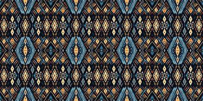 A seamless pattern, geometric tribal patterns, geometric batik, Ikat seamless, aztec style , ethnic boho seamless pattern, luxury decorative textile pattern., fabric, curtain, carpet, Batik Embroidery vector