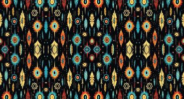 un sin costura patrón, geométrico tribal patrones, geométrico batik, ikat sin costura, azteca estilo , étnico boho sin costura patrón, lujo decorativo textil patrón., tela, cortina, alfombra, batik bordado vector