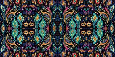 A seamless pattern, geometric tribal patterns, geometric batik, Ikat seamless, aztec style , ethnic boho seamless pattern, luxury decorative textile pattern., fabric, curtain, carpet, Batik Embroidery vector