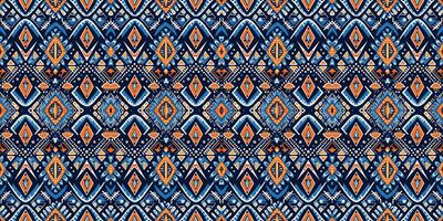 A seamless pattern, geometric tribal patterns, geometric batik, Ikat seamless, aztec style , ethnic boho seamless pattern, luxury decorative textile pattern., fabric, curtain, carpet, Batik Embroidery vector