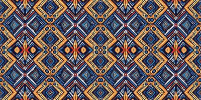 A seamless pattern, geometric tribal patterns, geometric batik, Ikat seamless, aztec style , ethnic boho seamless pattern, luxury decorative textile pattern., fabric, curtain, carpet, Batik Embroidery vector