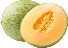 AI generated Half melon background, PNG transparent