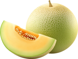 AI generated Slice melon background, PNG transparent