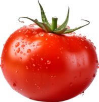 AI generated Tomato and water drop isolated background, PNG