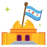 Trendy City Hall vector