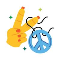 Trendy Peace Gesture vector