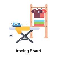 Trendy Ironing Board vector