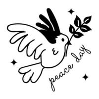 Trendy Peace Day vector