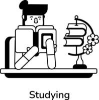 Trendy Studying Concepts vector