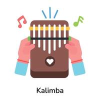 de moda Kalimba conceptos vector