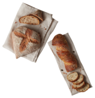 Brot einstellen Schnitt aus isoliert transparent Hintergrund png