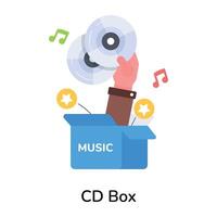 Trendy CD Box vector