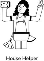 Trendy House Helper vector